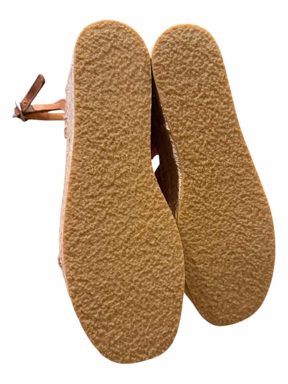 rag & bone Tan Suede Espadrille Platform Sandal